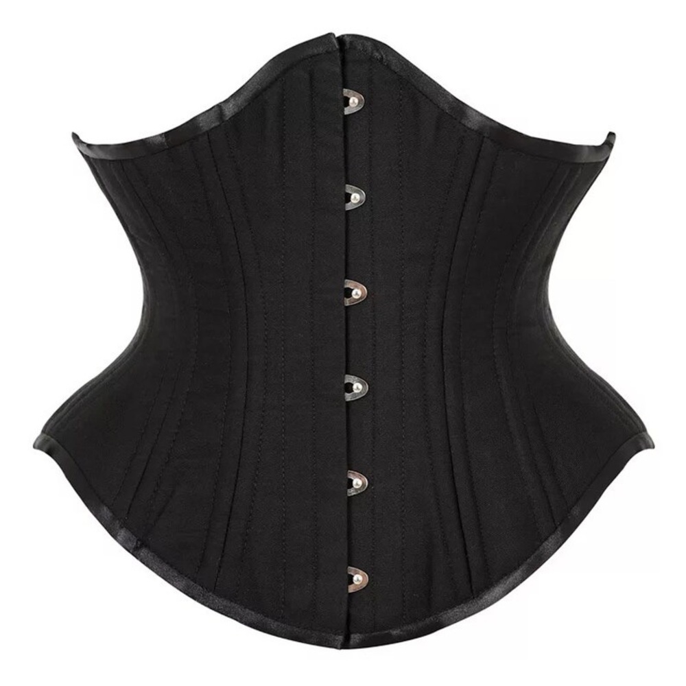 28 steel boned Premium Double steel waist Corset underbust waist trainer black
